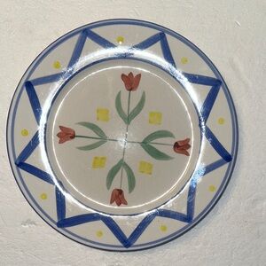 Vintage Mesa International Blue Line Tulip Plate